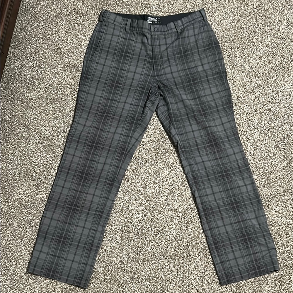 Nike Gray and Black Chinos Straight-Leg